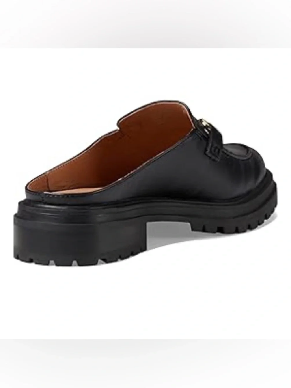 New Madewell Woman The Bradley Hardware Lugsole Loafer Mule True Black 7.5 M - Picture 4 of 5